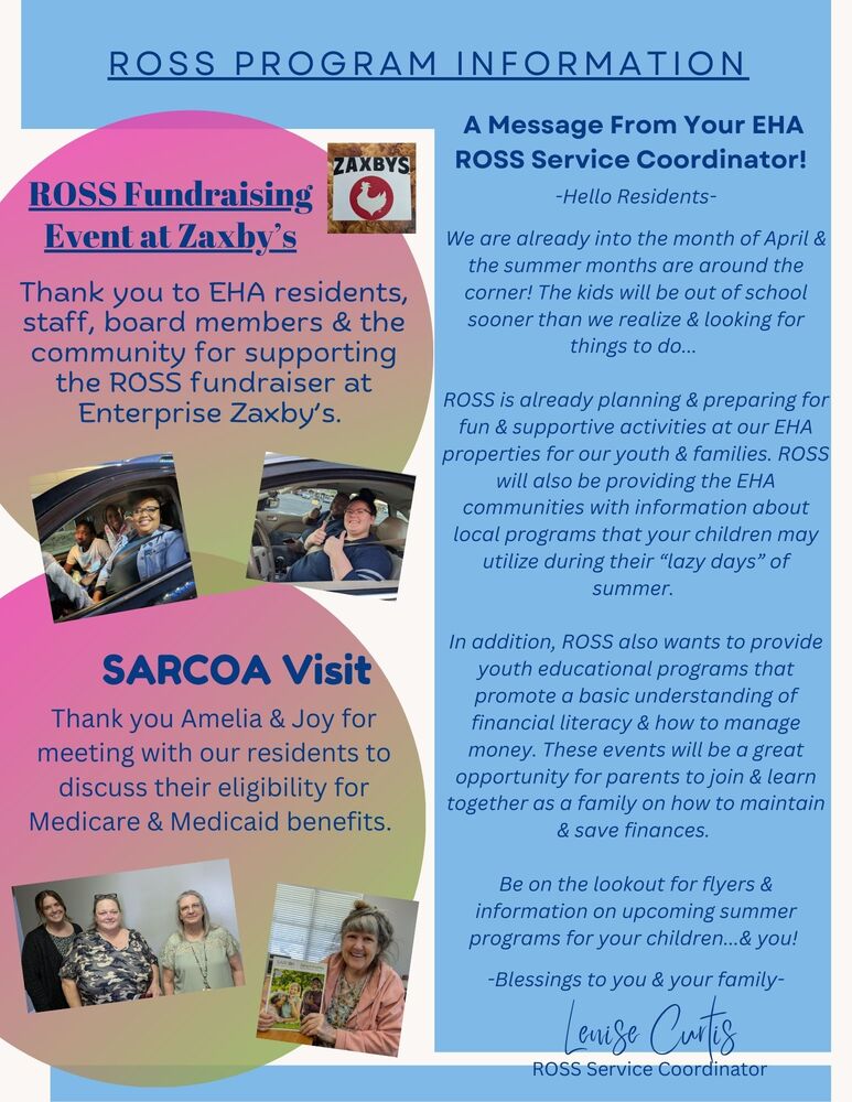 Message for Ross Coordinator
