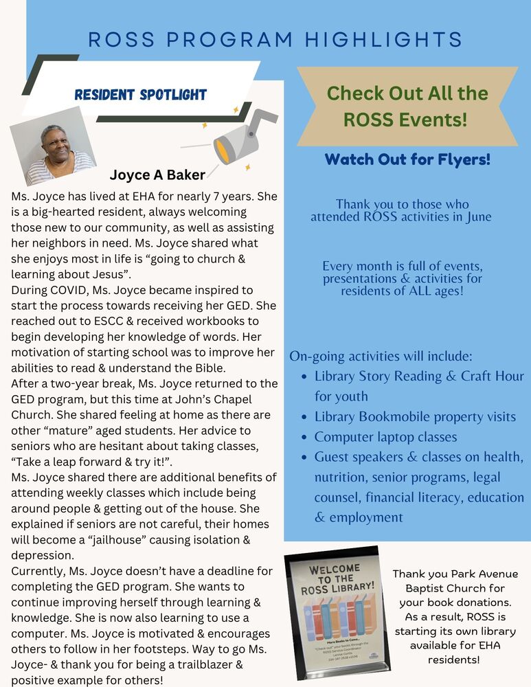 Ross Resident Spotlight