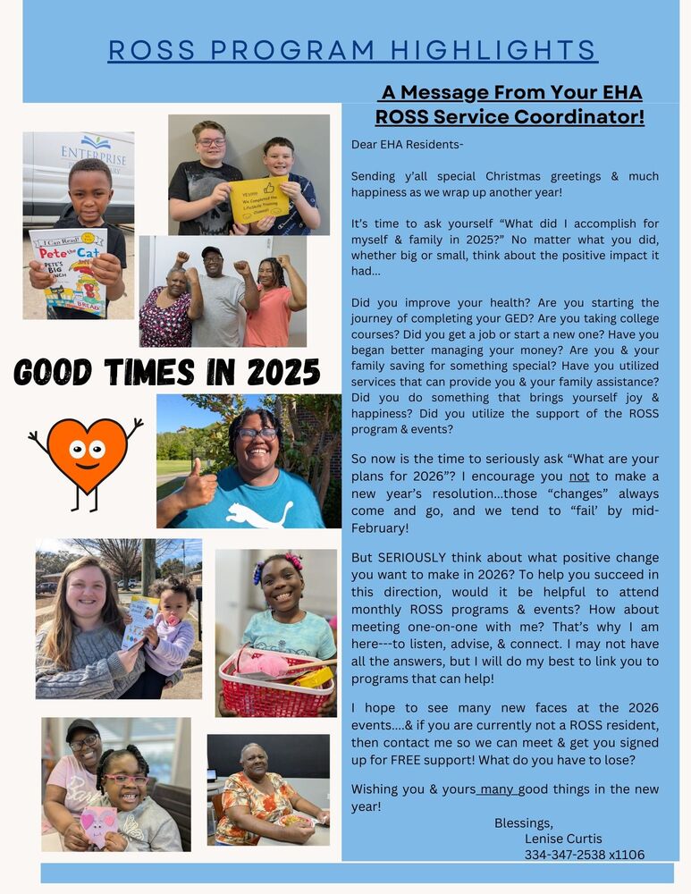 A ROSS review of 2025 and message from your coordiator.